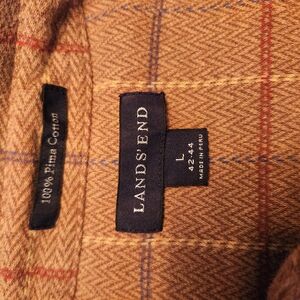 Lands' End Brown Plaid Jacket